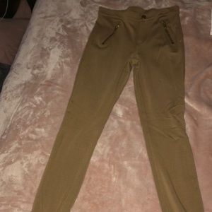 Tan stretchy dress pants